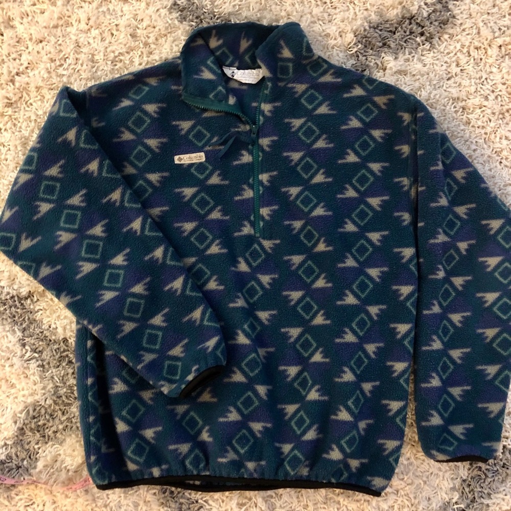 Columbia Aztec patterned fleece 1/4 zip pullover